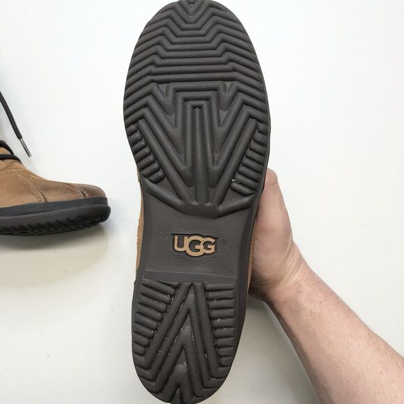 UGG Azaria Waterproof Duck Boots Women's 7 Chestnut Wool Lined Leather Suede - Picture 9 of 9